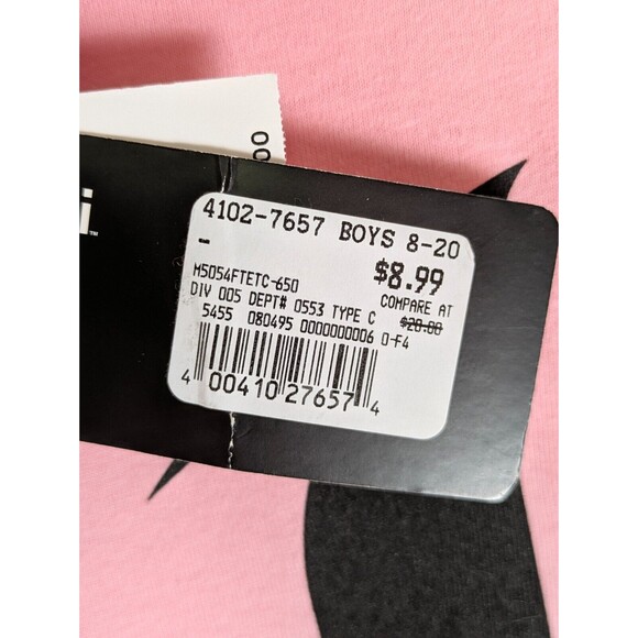 Messi Collection Boys Big Logo Graphic T Shirt Short Sleeve Pink Size XL Unisex - Picture 4 of 7